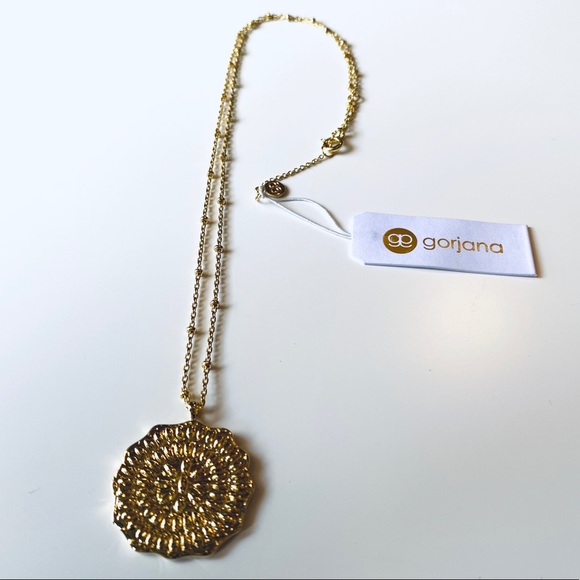 NWT Gorjana Mosaic Coin Pendant Necklace - Picture 4 of 5